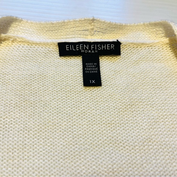 Eileen Fisher Women’s Open Front Cardigan Organic Linen/cotton 1X Long Sleeve - Picture 3 of 7